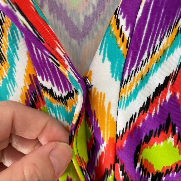 JUDE Connelly Ellie Dress Multicolor Ikat Size Large NWT - Picture 4 of 7